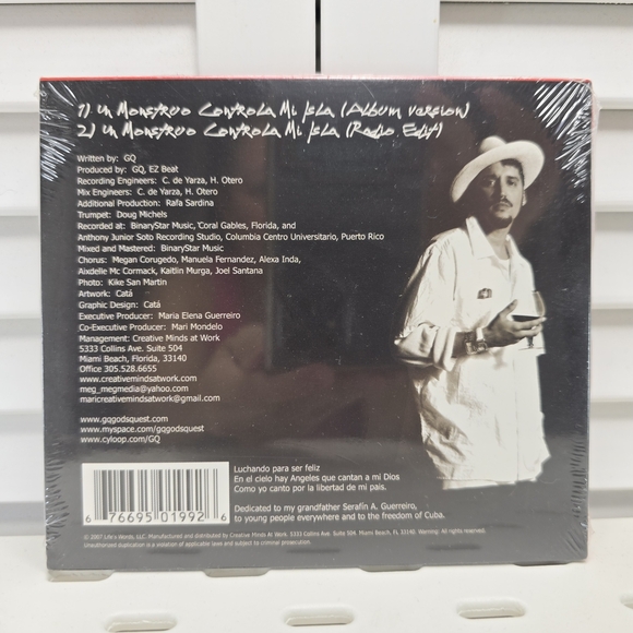 GQ Un Monstruo Controla Mi Isla CD‎ 2007 Cuban Protest Hip-Hop Miami Bilingual - Picture 2 of 3